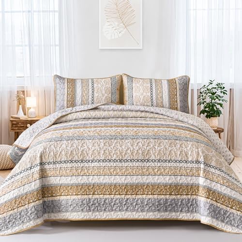 Bohemian Geometric Quilt - Brown