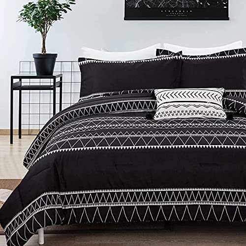 Boho Aztec Comforter Set - Black