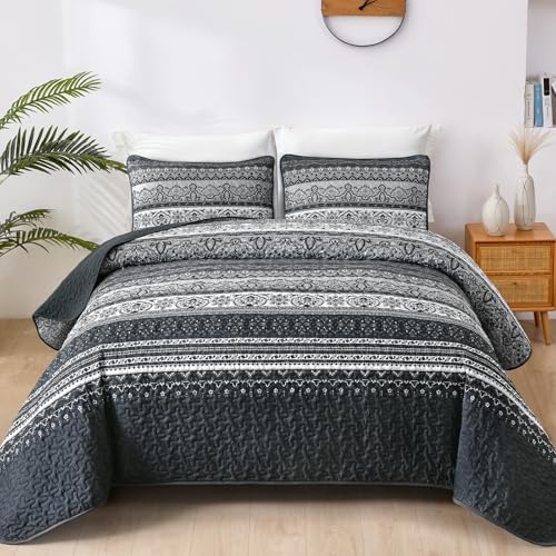 Boho Quilt Set - Black