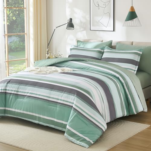 Boho Stripe Bed in a Bag - Green