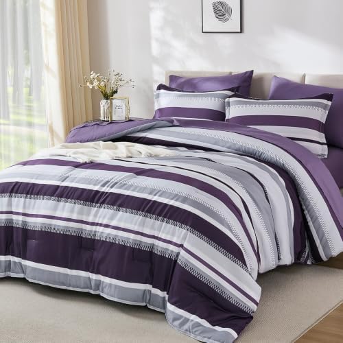 Boho Stripe Bed in a Bag - Purple