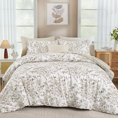Botanical Flowers Bed in a Bag - Brown