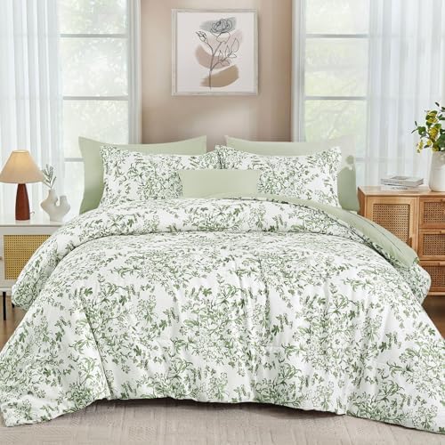 Botanical Flowers Bed in a Bag - Green