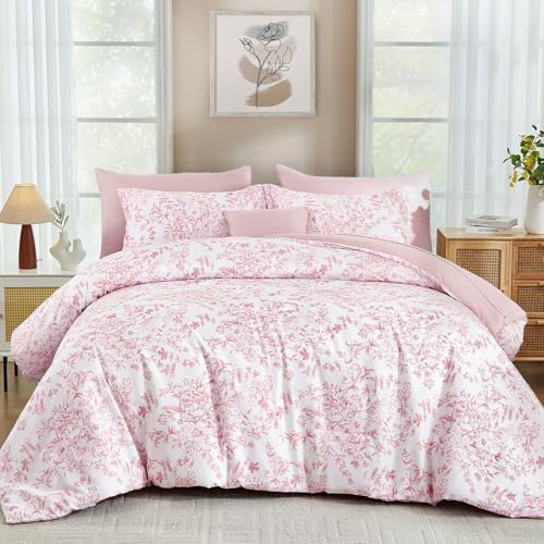 Botanical Flowers Bed in a Bag - Pink