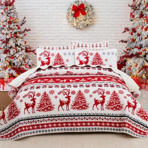 Christmas Reindeer Quilt - Christmas Tree