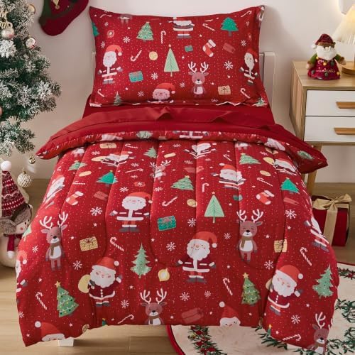 Christmas Toddler Bedding Set - Toddler Red-Santa Claus