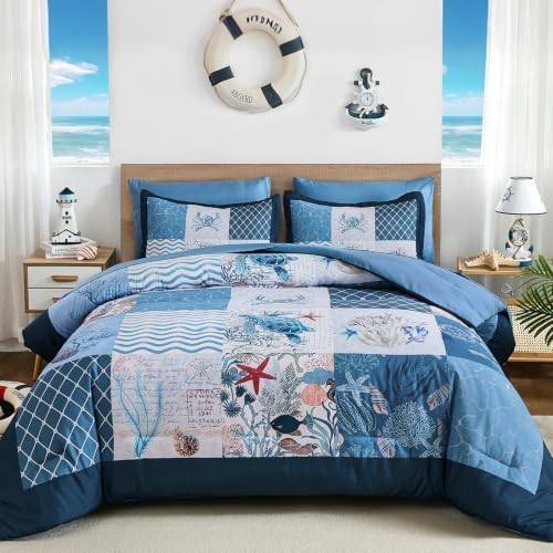 Coastal Beach Bed in a Bag - Navy Blue