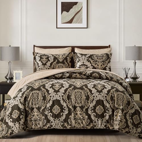 Damask Texture Bed in a Bag - Light Brown