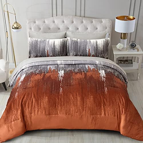 Fall Harvest Comforter Set - Burnt Orange
