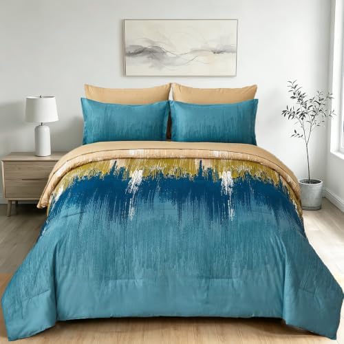 Fall Harvest Comforter Set - Teal