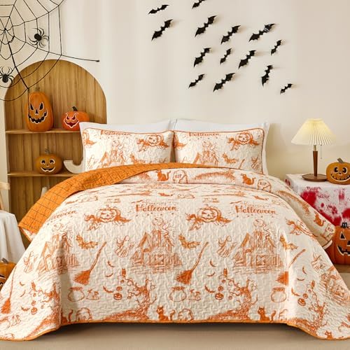 Fall Harvest Pumpkin Quilt - Orange