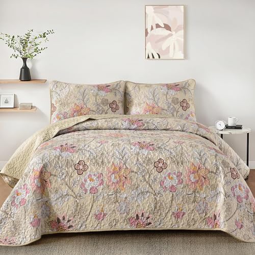 Farmhouse Botanical Quilt - Khaki
