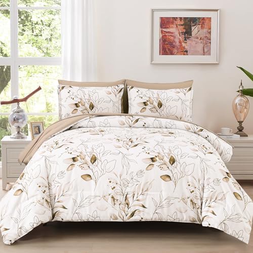 Golden Leaves Comforter Set - Brown