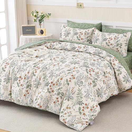Golden Leaves Comforter Set - Colorful Floral B