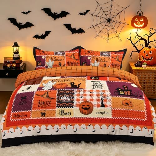 Halloween Fall Duvet Cover - Evil Pumpkin