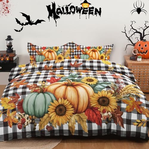 Halloween Fall Duvet Cover - Fall Pumpkin