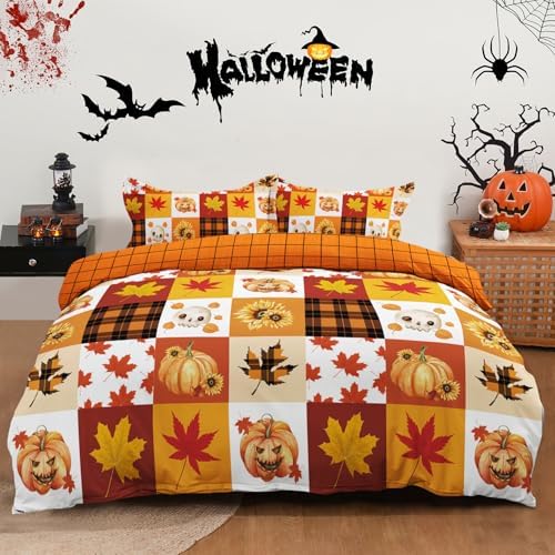 Halloween Fall Duvet Cover - Pumpkin Orange