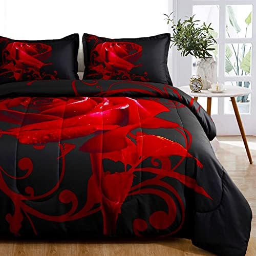 Red Rose Comforter Set