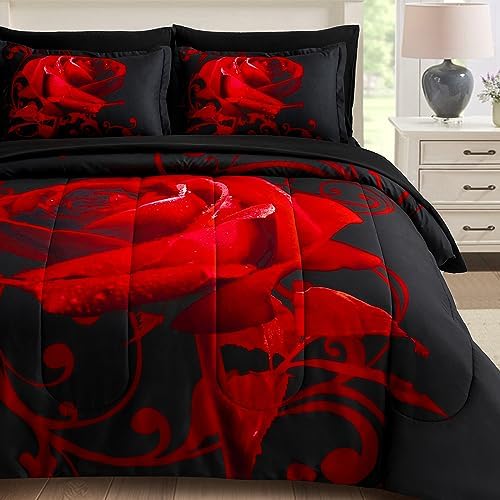 Rose Pattern Bed in a Bag - Red