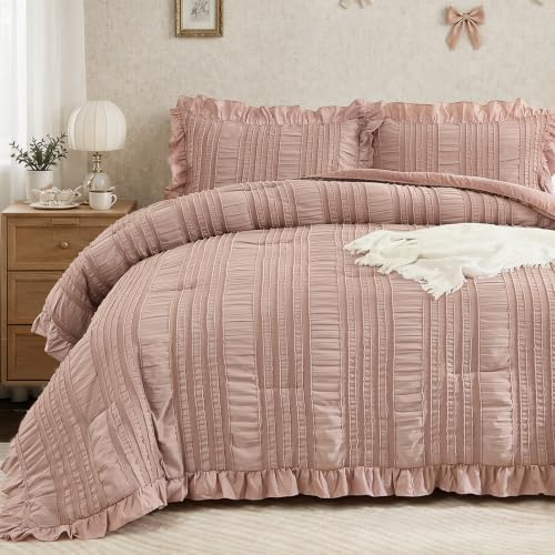 Shabby Chic Ruffle Comforter - Pink