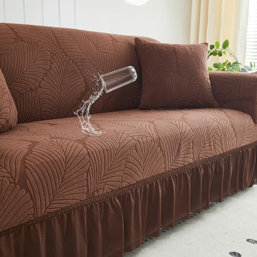 Stretch Sofa Slipcover - Brown
