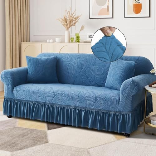 Stretch Sofa Slipcover - Classic Blue