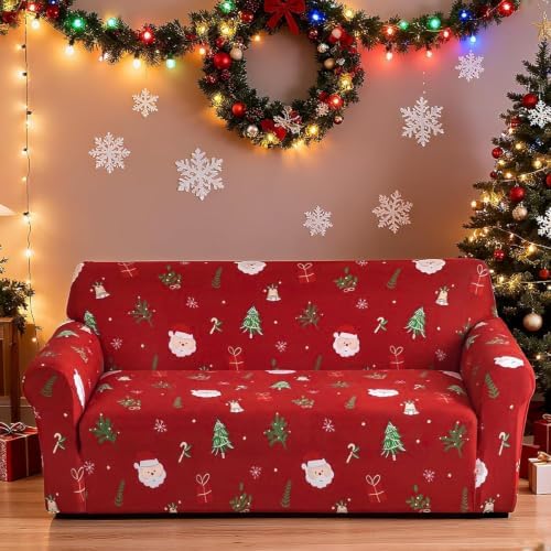 Stretch Sofa Slipcover - Santa Claus 3