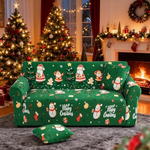 Stretch Sofa Slipcover - Santa Claus 4
