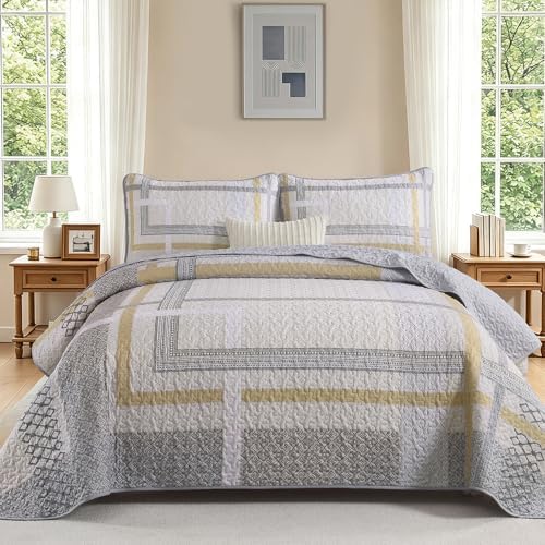 Stripe Bedspread Quilt - Beige