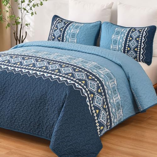 Thanksgiving Boho Quilt - Dark Blue